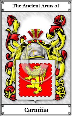 Carmiña Family Crest Download (JPG) Book Plated - 600 DPI