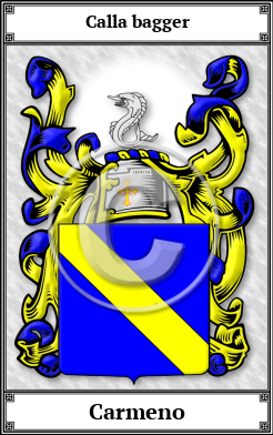 Carmeno Family Crest Download (JPG)  Book Plated - 150 DPI