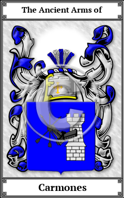 Carmones Family Crest Download (JPG)  Book Plated - 150 DPI
