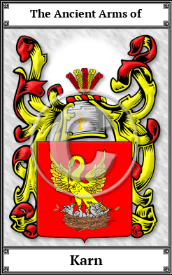 Karn Family Crest Download (JPG)  Book Plated - 150 DPI