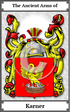 Karner Family Crest Download (JPG)  Book Plated - 150 DPI