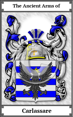 Carlassare Family Crest Download (JPG) Book Plated - 600 DPI