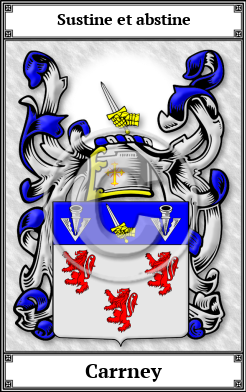 Carrney Family Crest Download (JPG)  Book Plated - 150 DPI