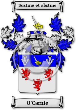 O'Carnie Family Crest Download (jpg) Legacy Series - 150 DPI