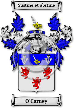 O'Carney Family Crest Download (jpg) Legacy Series - 150 DPI