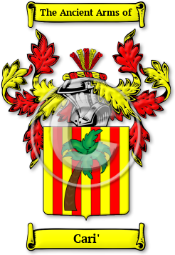 Cari' Family Crest Download (jpg) Legacy Series - 150 DPI