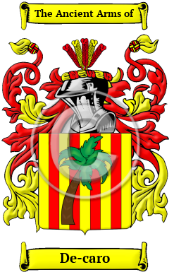 De-caro Family Crest Download (JPG) Heritage Series - 300 DPI