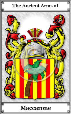 Maccarone Family Crest Download (JPG)  Book Plated - 150 DPI