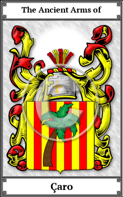 Çaro Family Crest Download (JPG)  Book Plated - 150 DPI