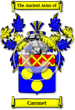 Caronet Family Crest Download (jpg) Legacy Series - 150 DPI