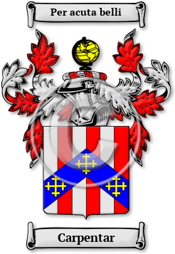 Carpentar Family Crest Download (jpg) Legacy Series - 150 DPI