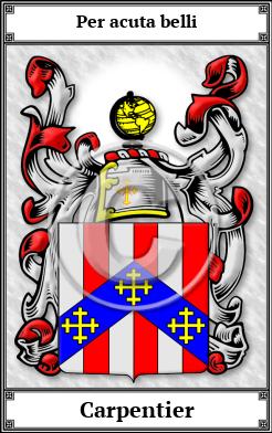 Carpentier Family Crest Download (JPG)  Book Plated - 150 DPI