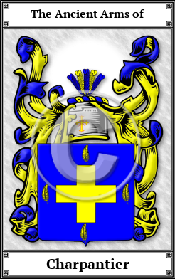 Charpantier Family Crest Download (JPG)  Book Plated - 150 DPI