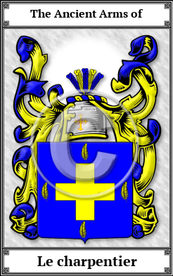 Le charpentier Family Crest Download (JPG)  Book Plated - 150 DPI