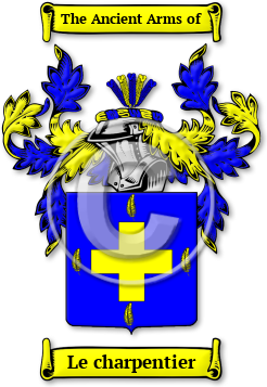 Le charpentier Family Crest Download (jpg) Legacy Series - 150 DPI