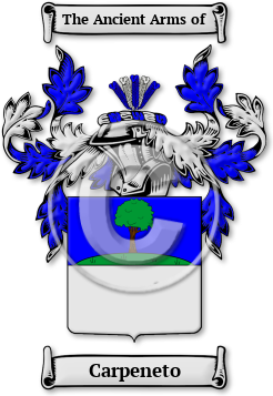 Carpeneto Family Crest Download (jpg) Legacy Series - 150 DPI