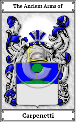 Carpenetti Family Crest Download (JPG) Book Plated - 600 DPI