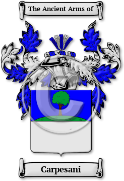 Carpesani Family Crest Download (jpg) Legacy Series - 150 DPI
