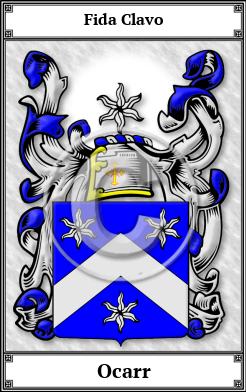 Ocarr Family Crest Download (JPG)  Book Plated - 150 DPI