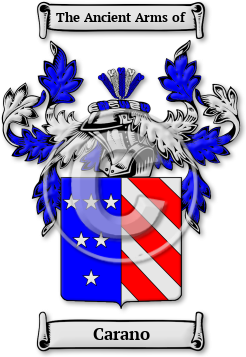 Carano Family Crest Download (jpg) Legacy Series - 150 DPI