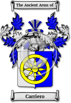 Carriero Family Crest Download (jpg) Legacy Series - 150 DPI