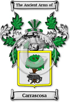 Carrascosa Family Crest Download (jpg) Legacy Series - 150 DPI