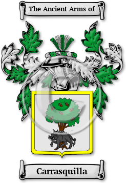 Carrasquilla Family Crest Download (jpg) Legacy Series - 150 DPI