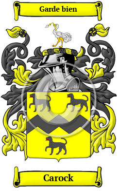 Carock Family Crest/Coat of Arms