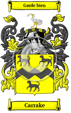 Carrake Family Crest Download (JPG) Heritage Series - 300 DPI