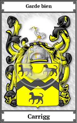 Carrigg Family Crest Download (JPG)  Book Plated - 150 DPI