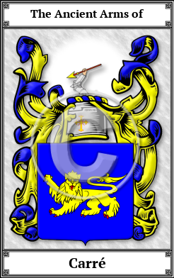 Carré Family Crest Download (JPG)  Book Plated - 150 DPI