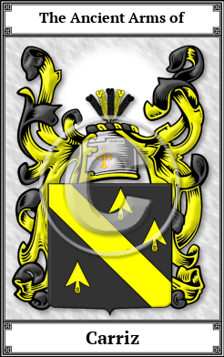 Carriz Family Crest Download (JPG)  Book Plated - 150 DPI