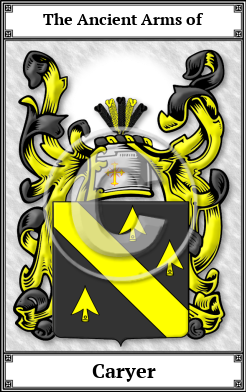 Caryer Family Crest Download (JPG)  Book Plated - 150 DPI