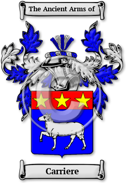 Carriere Family Crest Download (jpg) Legacy Series - 150 DPI