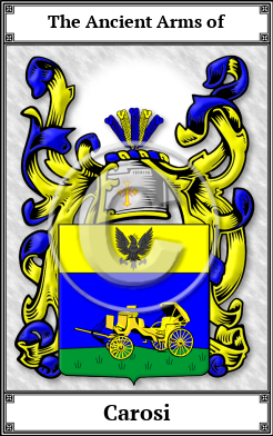 Carosi Family Crest Download (JPG)  Book Plated - 150 DPI