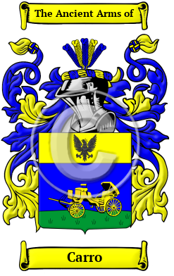 Carro Family Crest Download (JPG) Heritage Series - 600 DPI