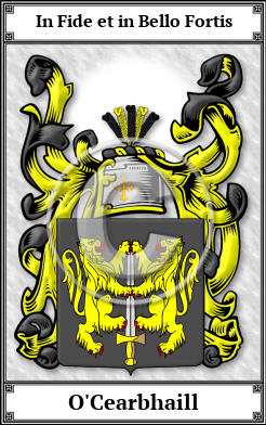 O'Cearbhaill Family Crest Download (JPG)  Book Plated - 150 DPI