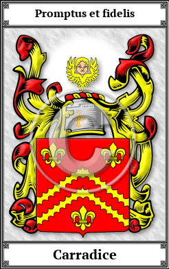 Carradice Family Crest Download (JPG) Book Plated - 600 DPI