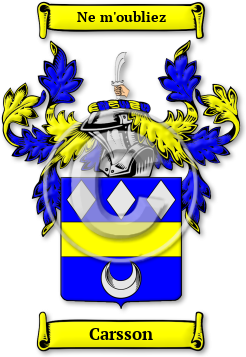 Carsson Family Crest Download (jpg) Legacy Series - 150 DPI