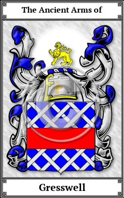 Gresswell Family Crest Download (JPG)  Book Plated - 150 DPI