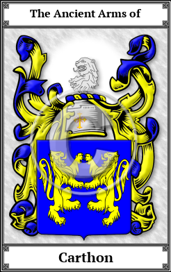 Carthon Family Crest Download (JPG)  Book Plated - 150 DPI