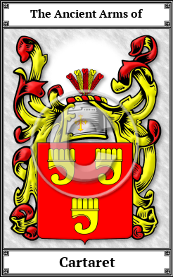 Cartaret Family Crest Download (JPG)  Book Plated - 150 DPI