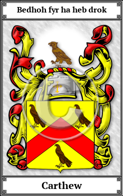 Carthew Family Crest Download (JPG) Book Plated - 600 DPI