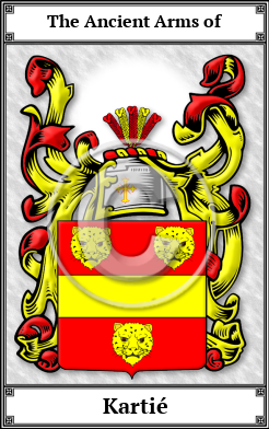 Kartié Family Crest Download (JPG)  Book Plated - 150 DPI