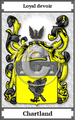Chartland Family Crest Download (JPG)  Book Plated - 150 DPI