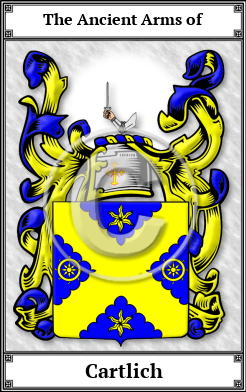 Cartlich Family Crest Download (JPG)  Book Plated - 150 DPI