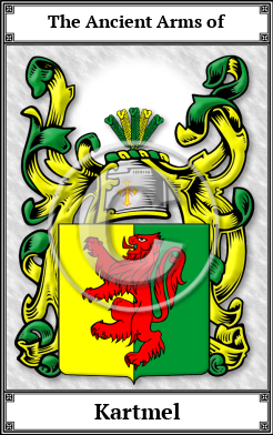 Kartmel Family Crest Download (JPG)  Book Plated - 150 DPI