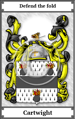 Cartwight Family Crest Download (JPG)  Book Plated - 150 DPI