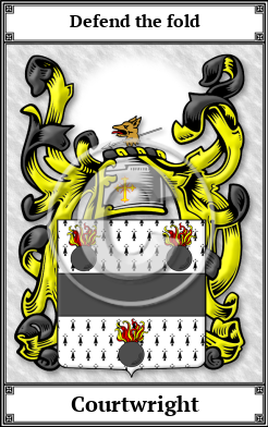 Courtwright Family Crest Download (JPG)  Book Plated - 150 DPI