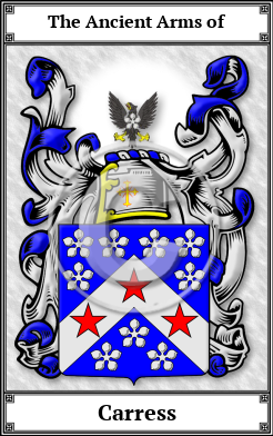 Carress Family Crest Download (JPG)  Book Plated - 150 DPI